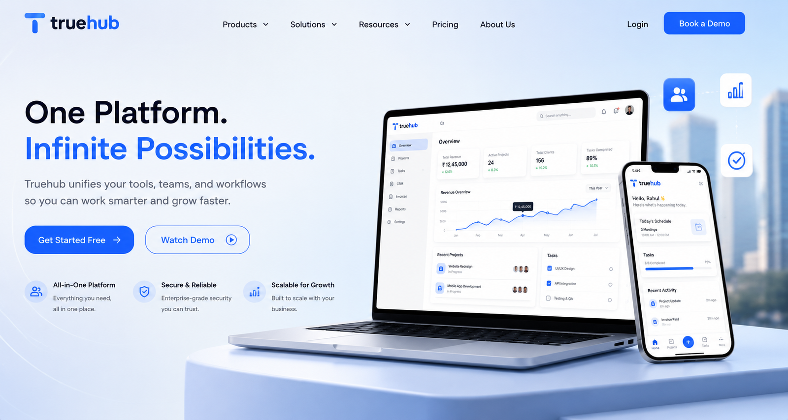 TrueHub one platform